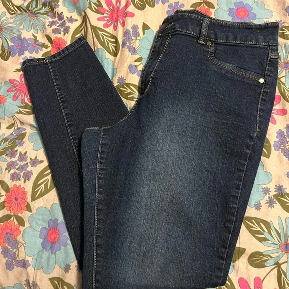 d. jeans Women's Deep Indigo stretch Skinny jeans plus 16 - Picture 1 of 9